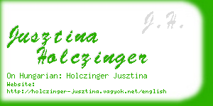 jusztina holczinger business card